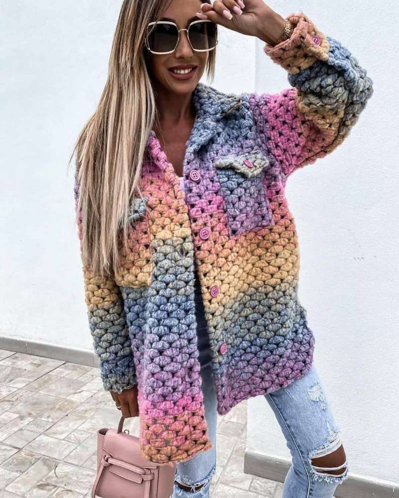 Autumn And Winter New Products Fashion Printed Ladies Woolen Coat